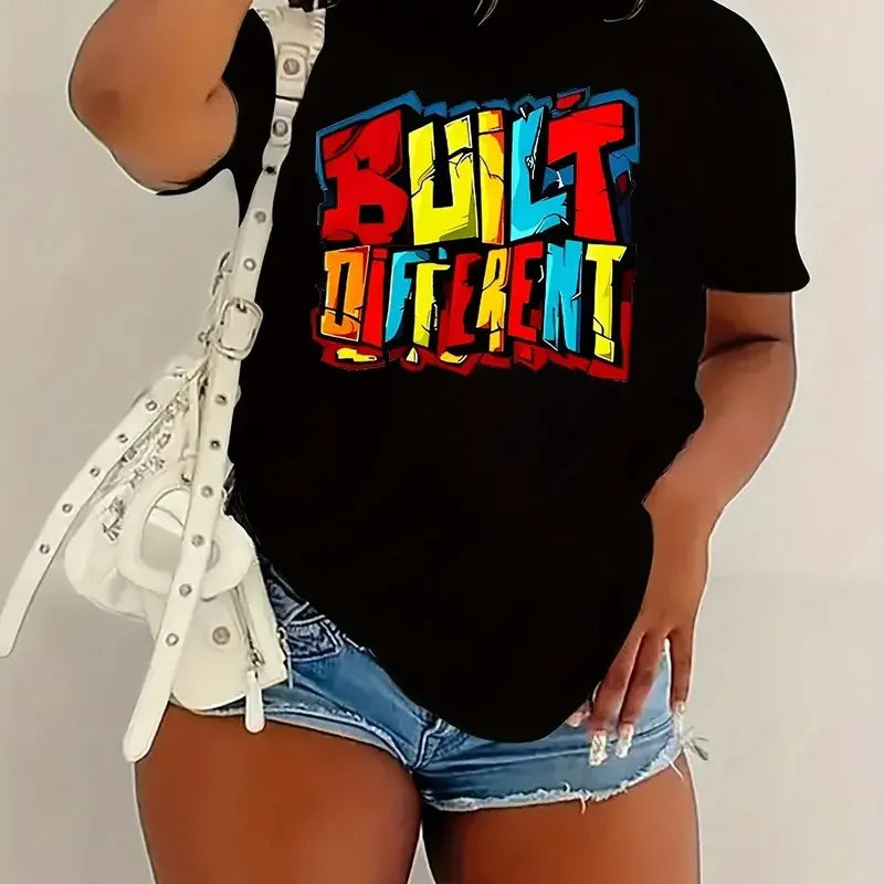 Vibrant Letter Graphic Tee